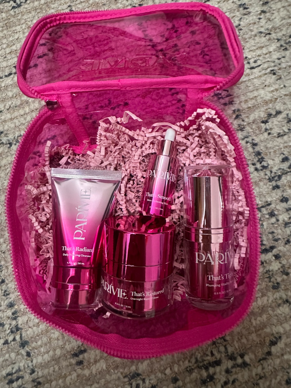 PARIVĒ Pink Skincare Set - Radiant & Restored bundle